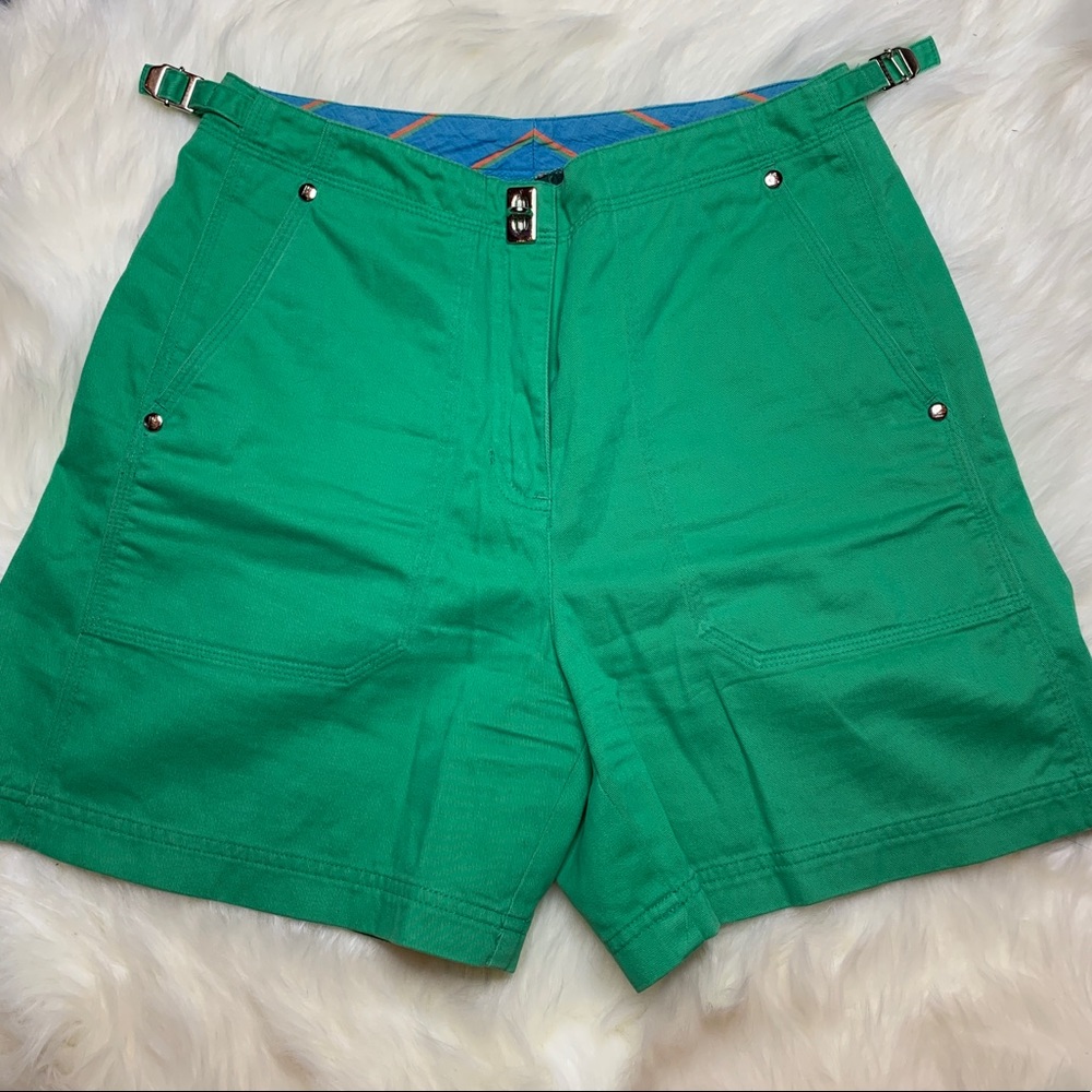 High Waisted Green Shorts